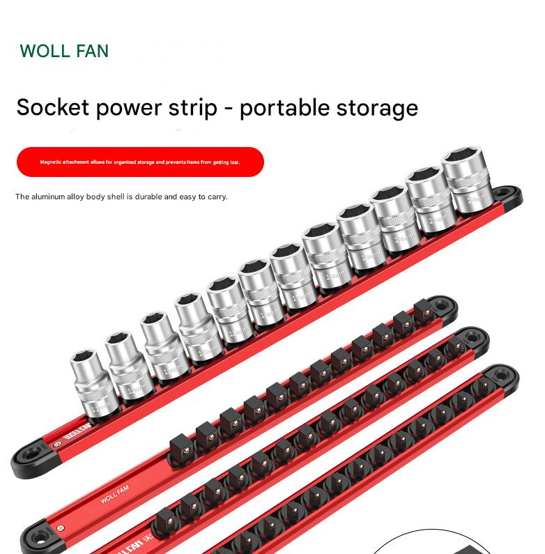 Metal sleeve storage rack, magnetic absorber storage device, sleeve power strip storage box, hanging storage strip