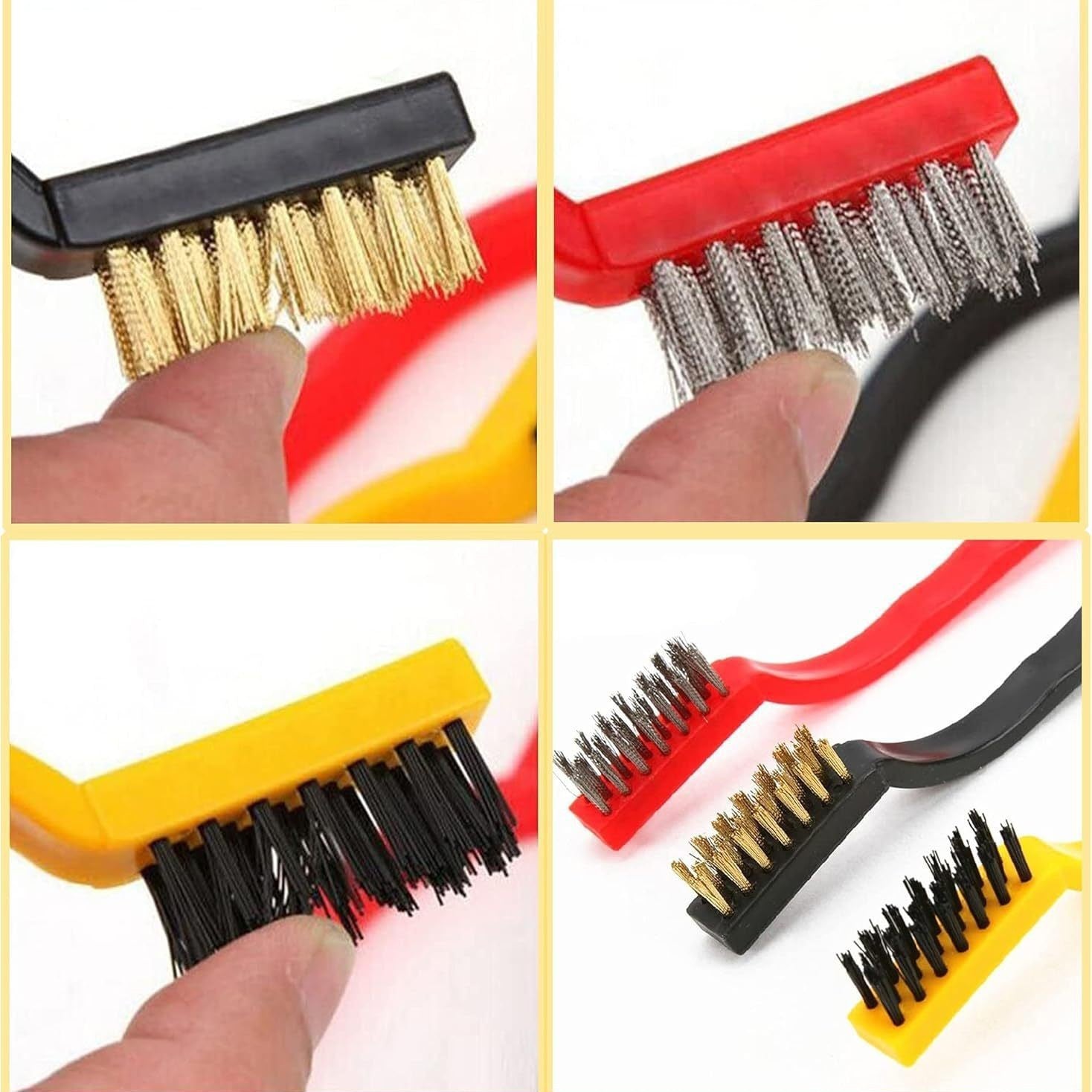 Kitchen stove brush head, range hood crevices cleaning brush, gas stove cleaning brush, copper wire, nylon wire brush
