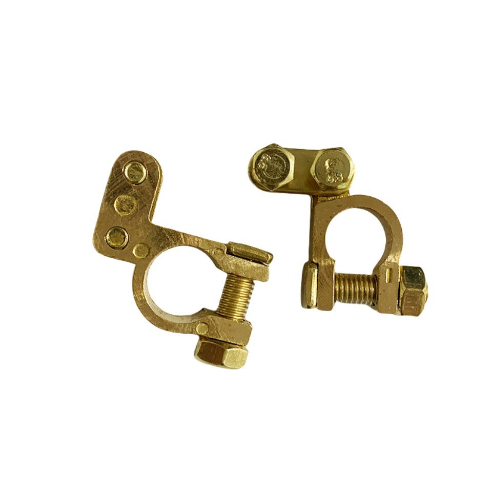 Copper terminal battery clip, battery connector, automotive parts, battery connection wire, jumper wire, and terminal clamp