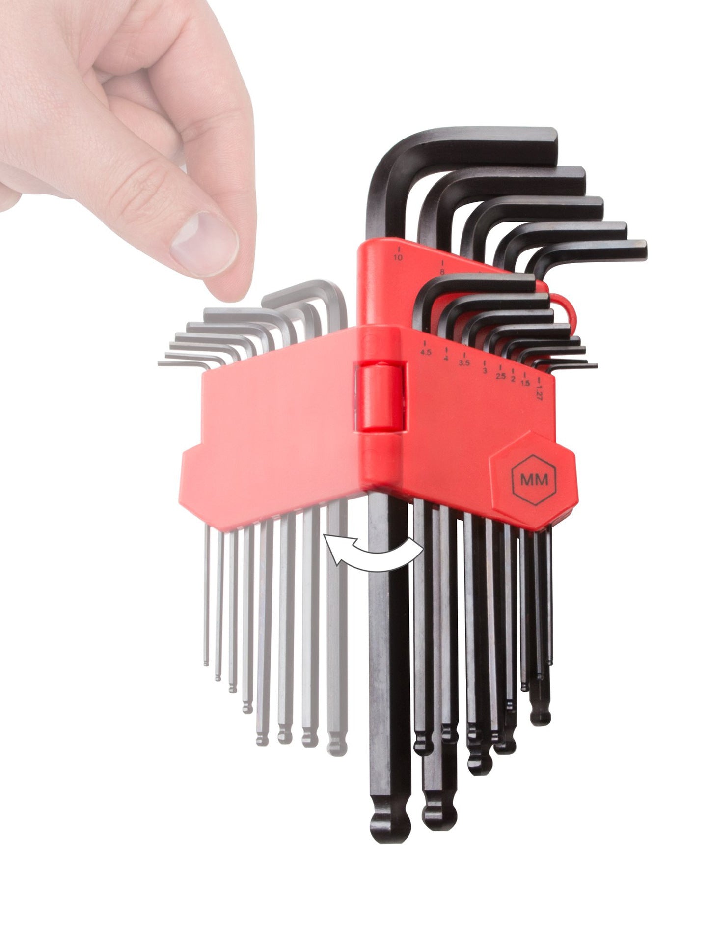 26pc metric/imperial blackened screwdriver, medium-length manual wrench, hex socket head cap L-shaped wrench