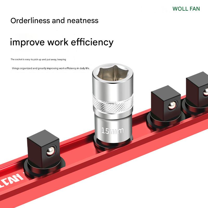 Metal sleeve storage rack, magnetic absorber storage device, sleeve power strip storage box, hanging storage strip