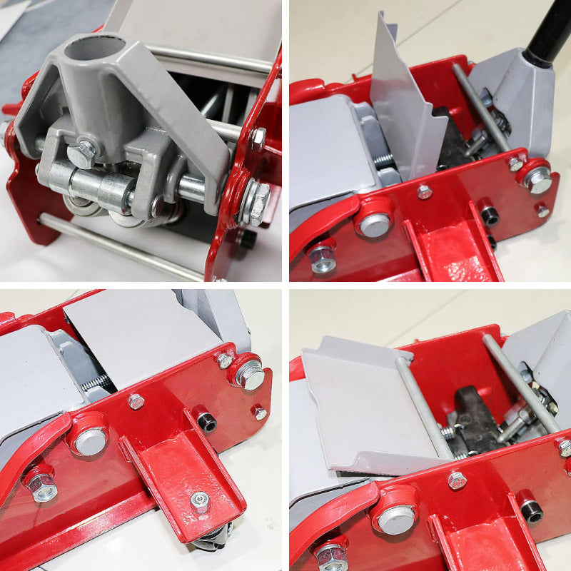 3-ton hydraulic horizontal jack for off-road vehicles and cars, a tire-changing tool mounted on the roof.