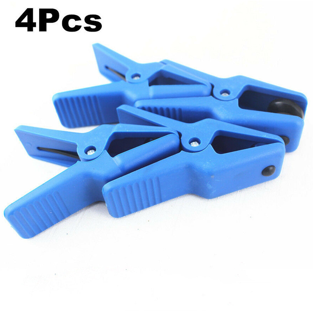 4-piece set of pipe clamps: fuel line clamp, brake line clamp, pipe sealing pliers, auto repair tools.