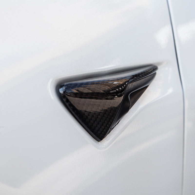 Tesla Model 3/Y Carbon Fiber Side Camera Protector Decorative Cover Fender Modification