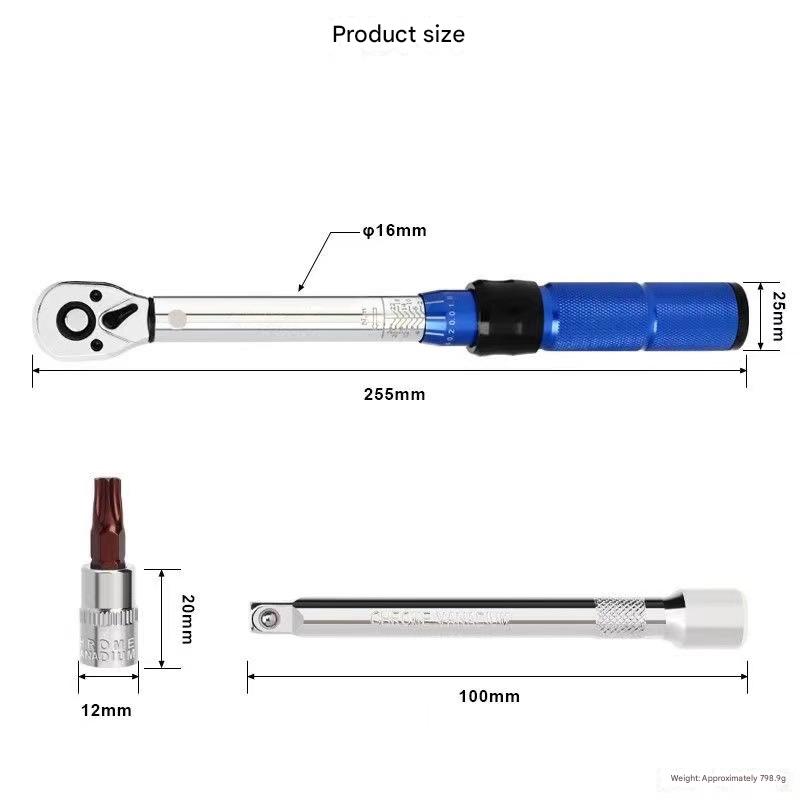 Preset adjustable torque wrench, high precision torque, bicycle repair tools, 15 pieces.