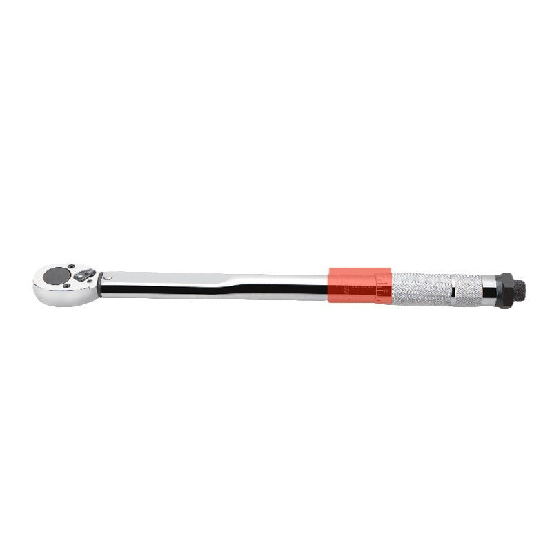 Adjustable torque wrench with preset torque for auto repair and tire maintenance.