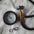 Automotive fuel pressure gauge, fuel injection pressure gauge, auto repair diagnostic tool, gasoline pump pressure gauge.