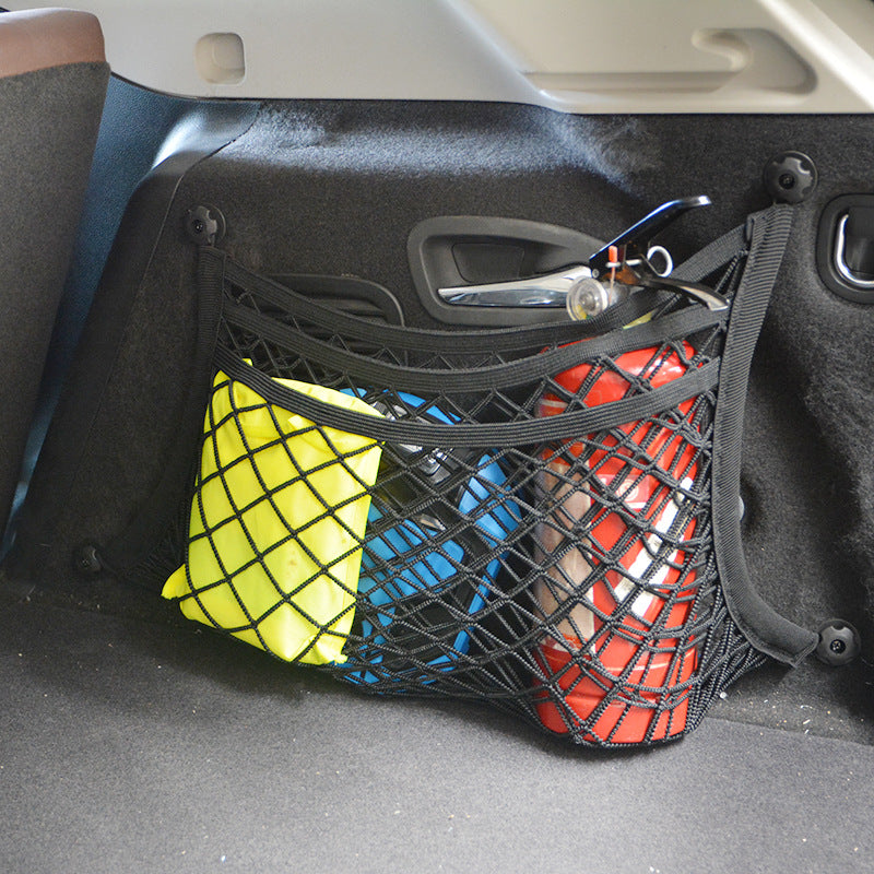 Car mesh bags, side mesh storage bags, fire extinguisher mounting brackets, trunk mesh bags, car mesh, seat mesh