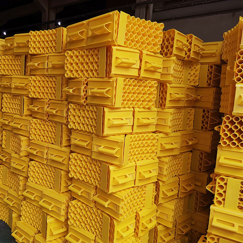 Portable car anti-rollaway barrier, triangular wooden wheel stop, car tire rubber parking space stop