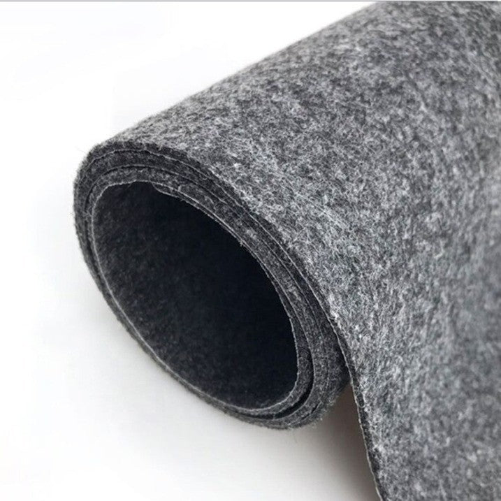 Gray flame-retardant, absorbent, oil-absorbing, and impermeable mat/pad for automotive repair, waterproofing, oil spill prevention, and gas stations.