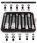 10-piece set of twelve-point screwdriver bits and sockets, quick-release wrench, star-shaped multi-specification S2 tool steel