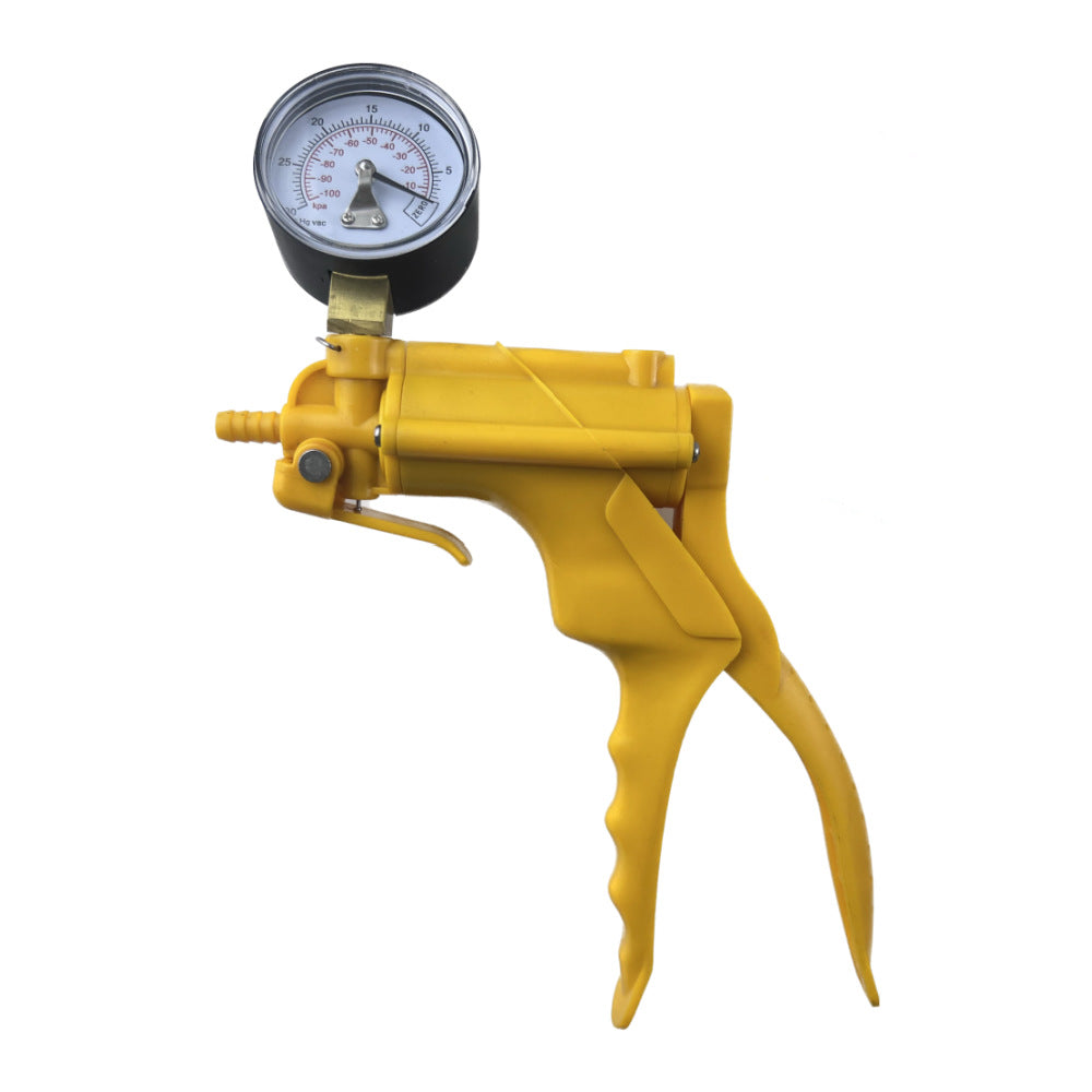 Manual vacuum oil pump test kit, pistol-type pressure tester, vacuum gauge, brake fluid discharge test.