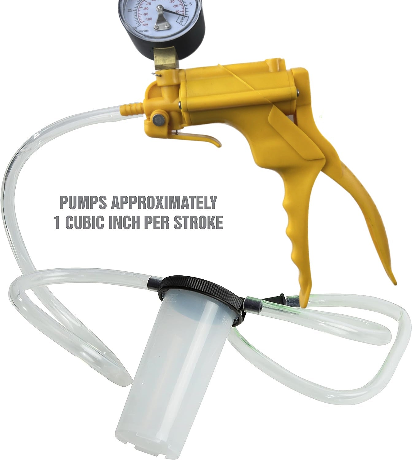 Manual vacuum oil pump test kit, pistol-type pressure tester, vacuum gauge, brake fluid discharge test.