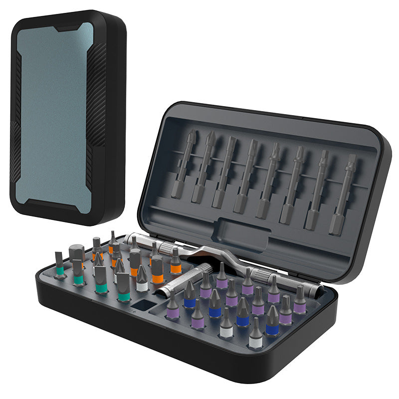 42-in-1 Ratchet Screwdriver Set, Portable S2 Steel Bit Multi-functional Household Tool Set, Customizable