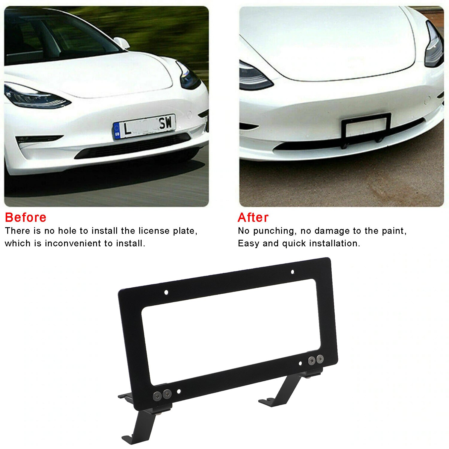 Tesla Model Y/3 license plate frame