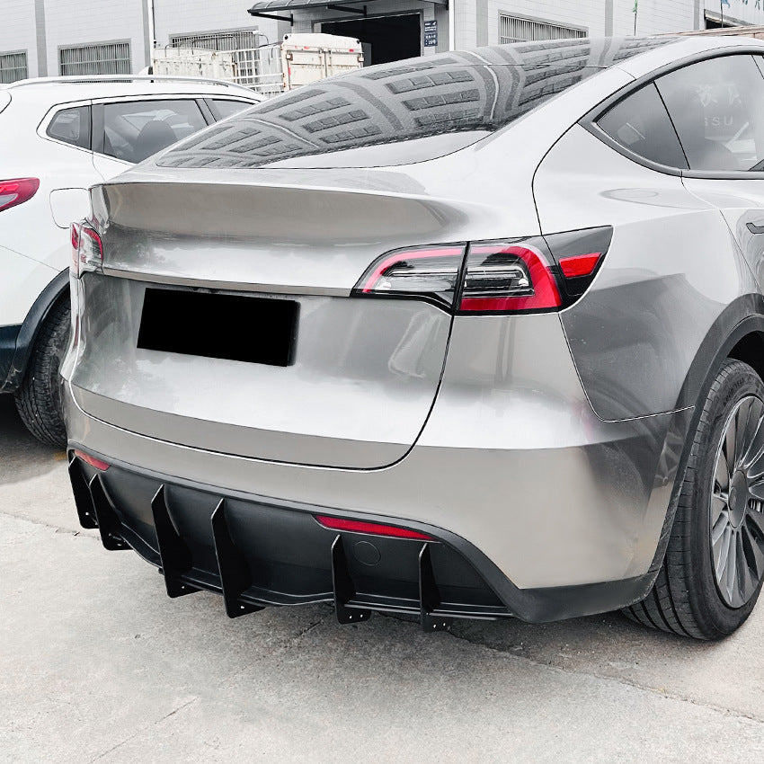 Tesla Model Y 2019+ rear lip spoiler and rear aerodynamic decal.