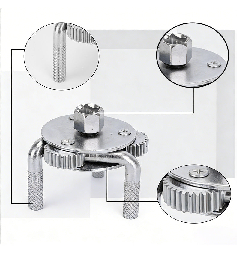 Flat three-jaw oil filter removal tool, car disassembly and assembly tool, three-jaw oil filter element wrench, filter.