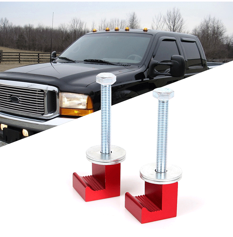 Car modification parts, truck aluminum alloy J-hook cross-locking device, pickup truck toolbox fixer