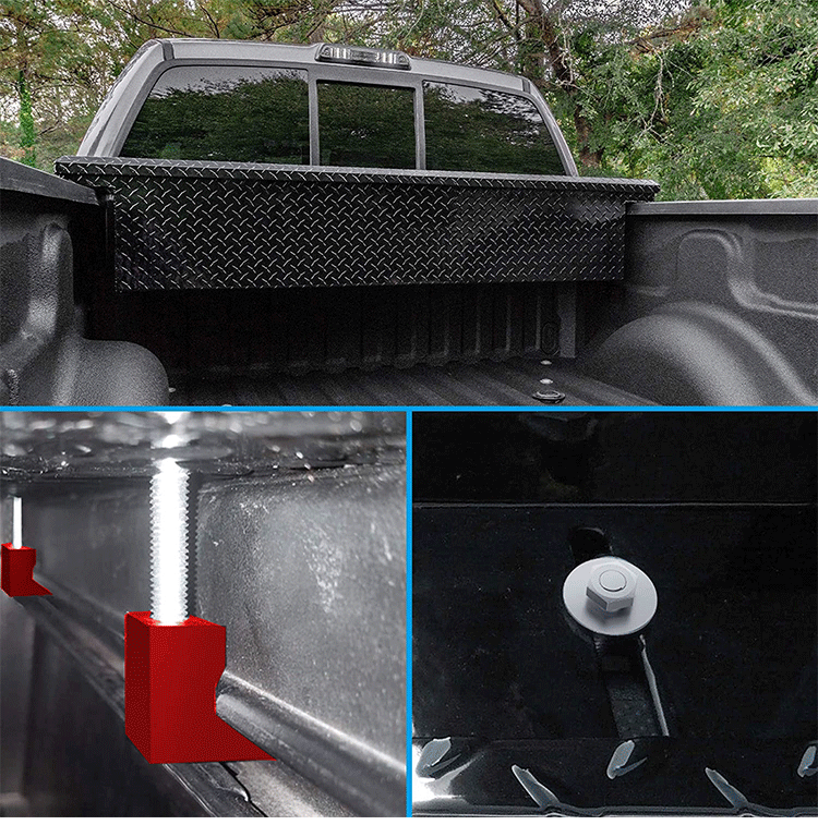 Car modification parts, truck aluminum alloy J-hook cross-locking device, pickup truck toolbox fixer