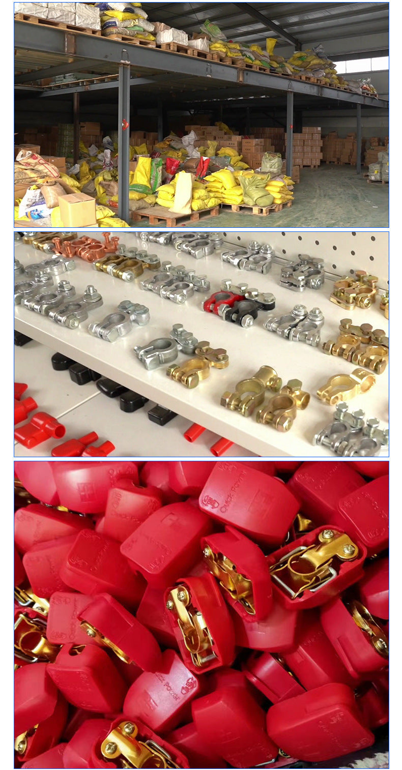 Copper terminal battery clip, battery connector, automotive parts, battery connection wire, jumper wire, and terminal clamp