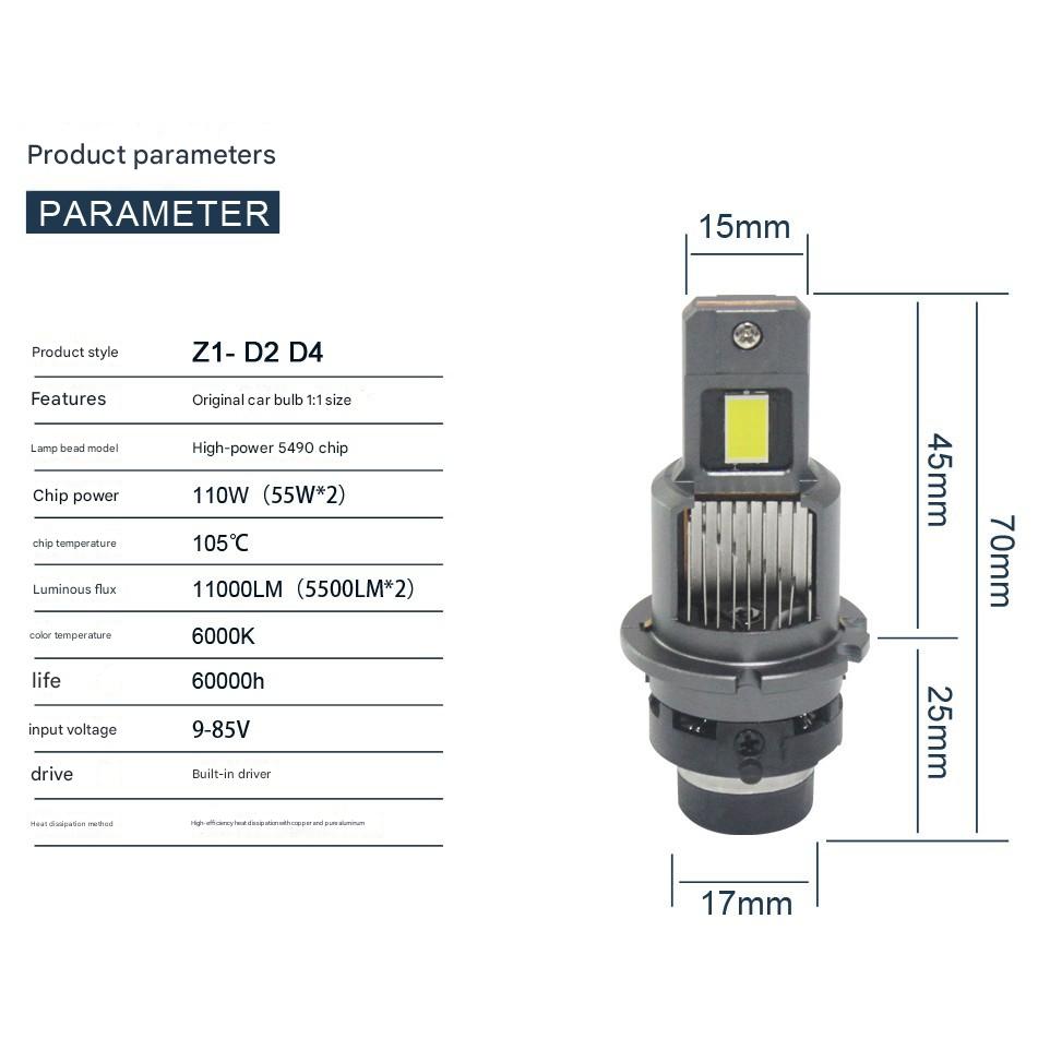 Direct-plug LED car headlights