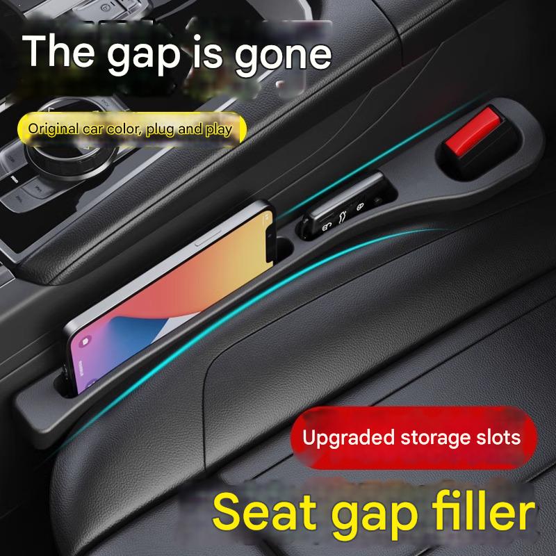 Car seat edge storage strip