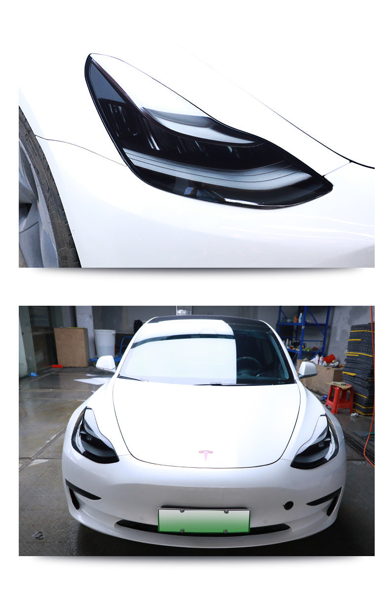 Tesla 2019-2022 models Tesla headlight and taillight modification TPU film