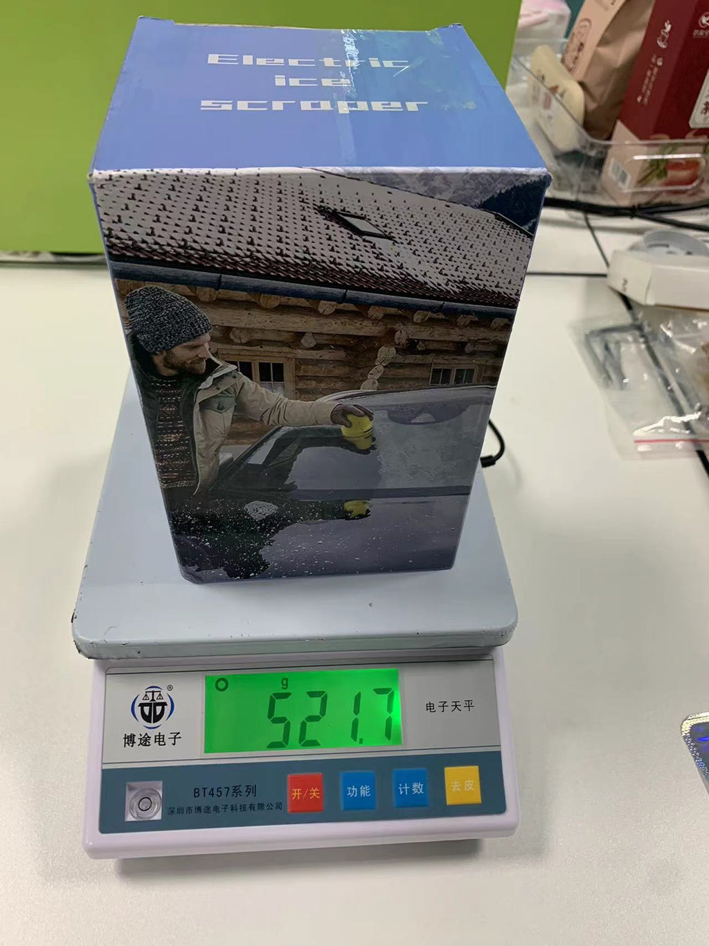 Car snowplow, de-icer