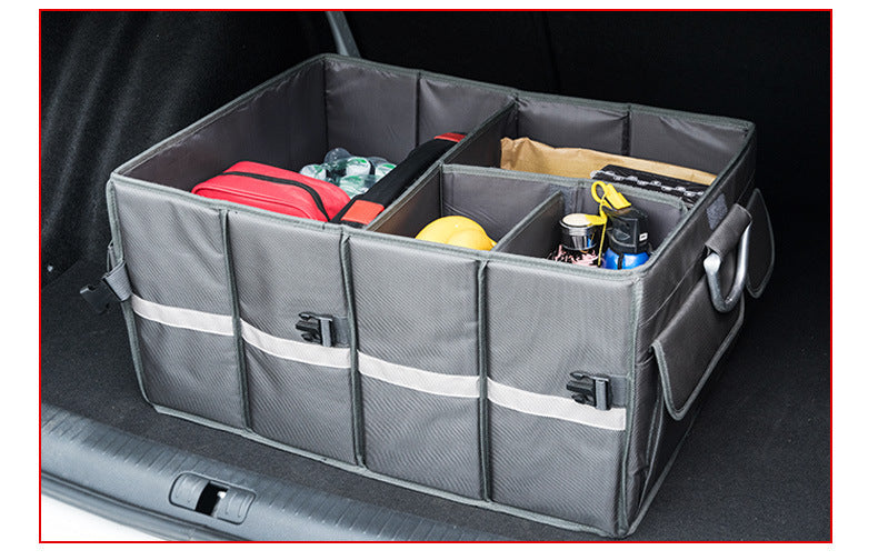 Car trunk storage box, outdoor camping folding Oxford cloth storage box, car storage box