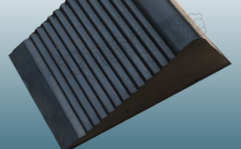 Rubber wheel stoppers for cars, trucks, airplanes, and aircraft; anti-slip triangular wooden wheel stops; ramp wheel stops.