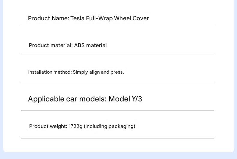 Tesla Model Y_3 New Y_3 Full-Wrap Wheel Covers and 19-inch Wheel Protectors