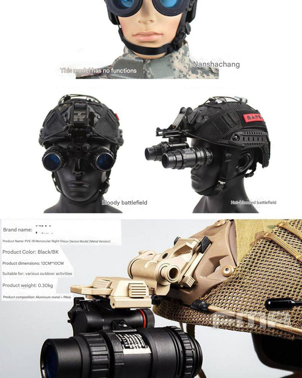 Binoculars, external night vision kit