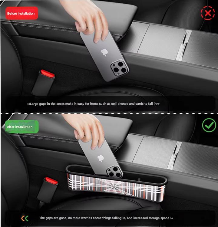 Tesla refreshed Model Y/3/YL double-layer silicone gap storage box, center console interior accessories.