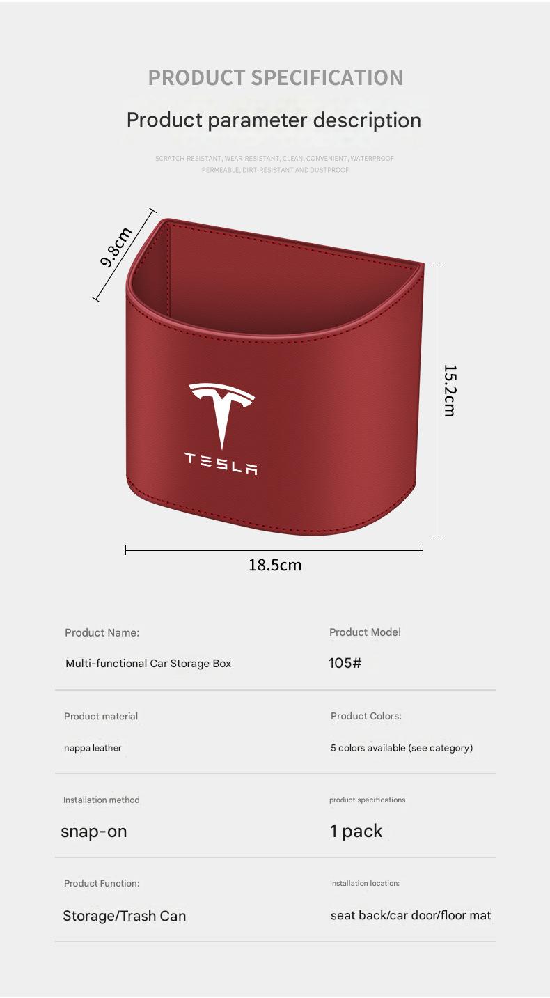Trash can specifically designed for Tesla Model 3/Model Y/X/S vehicles.