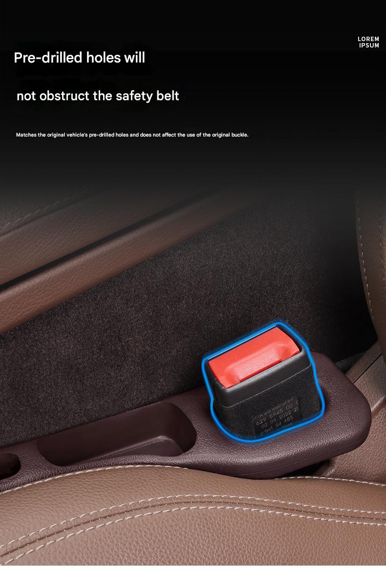 Car seat edge storage strip