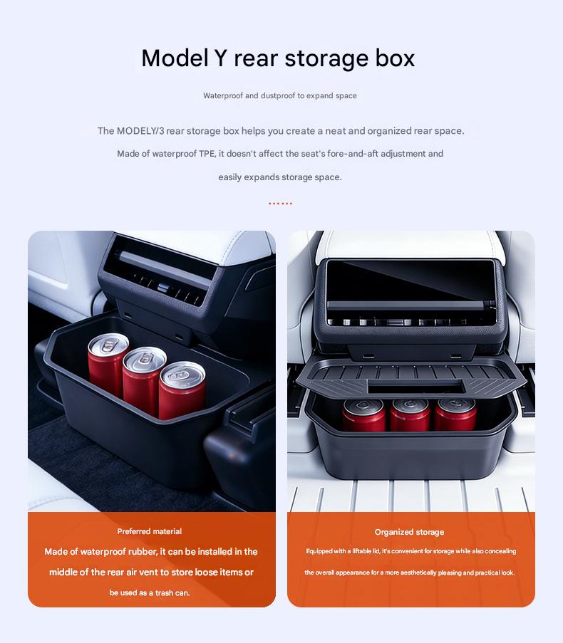 Tesla Model Y rear center storage box