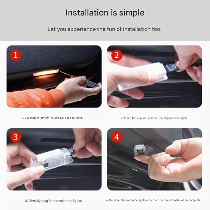 Car door ambient lighting.