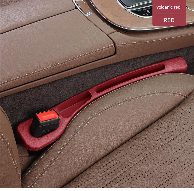 Car seat edge storage strip