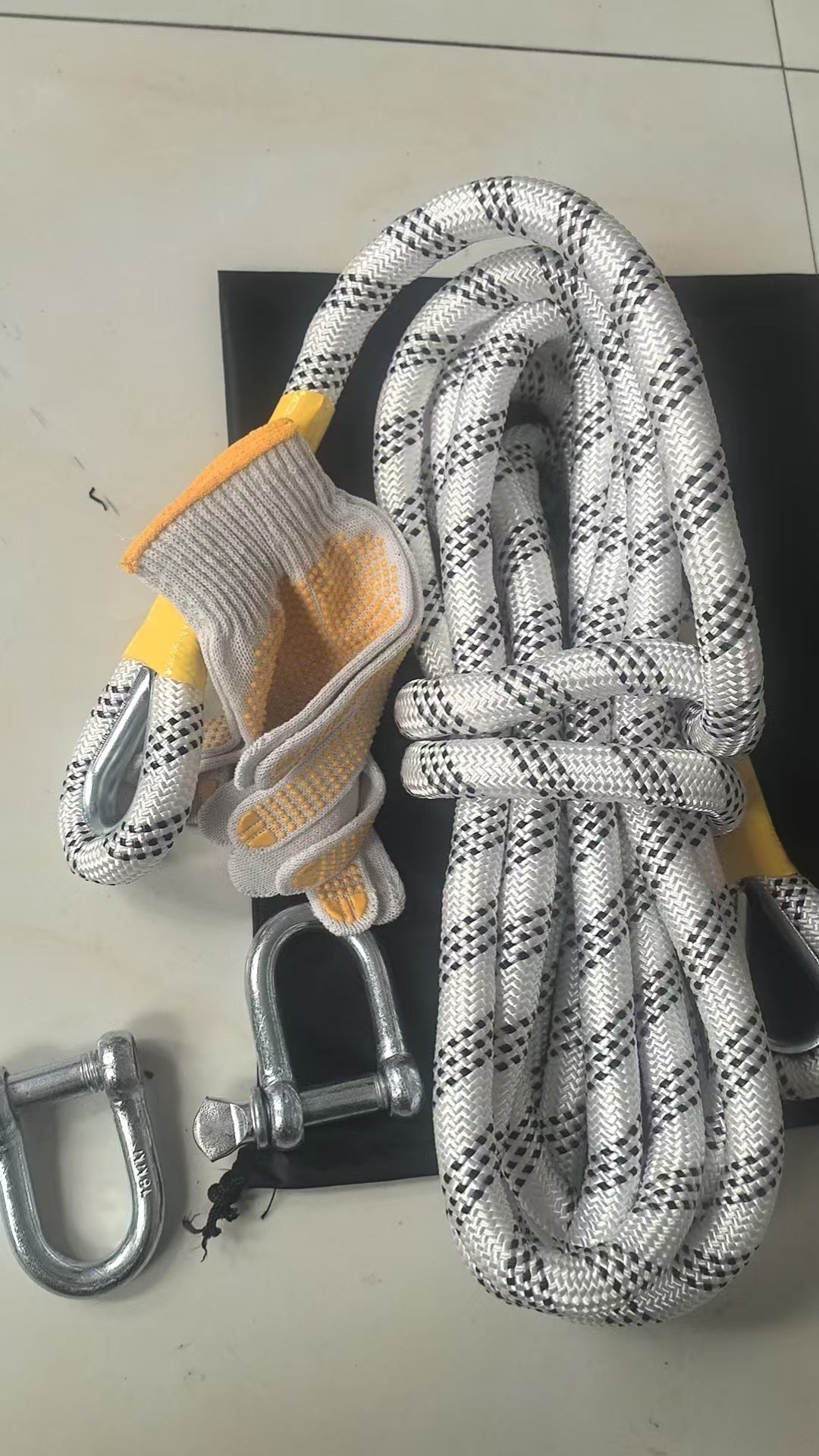 Car tow rope_Thickened and extra-large nylon car tow rope_Roadside assistance tow rope_