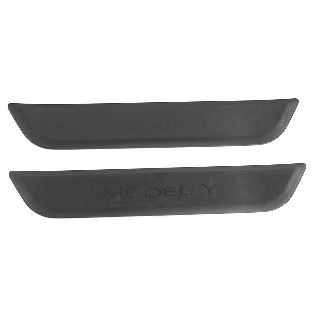 Tesla Model Y door sill protector, kick guard, rear bumper, foot pedals, car interior modification accessories