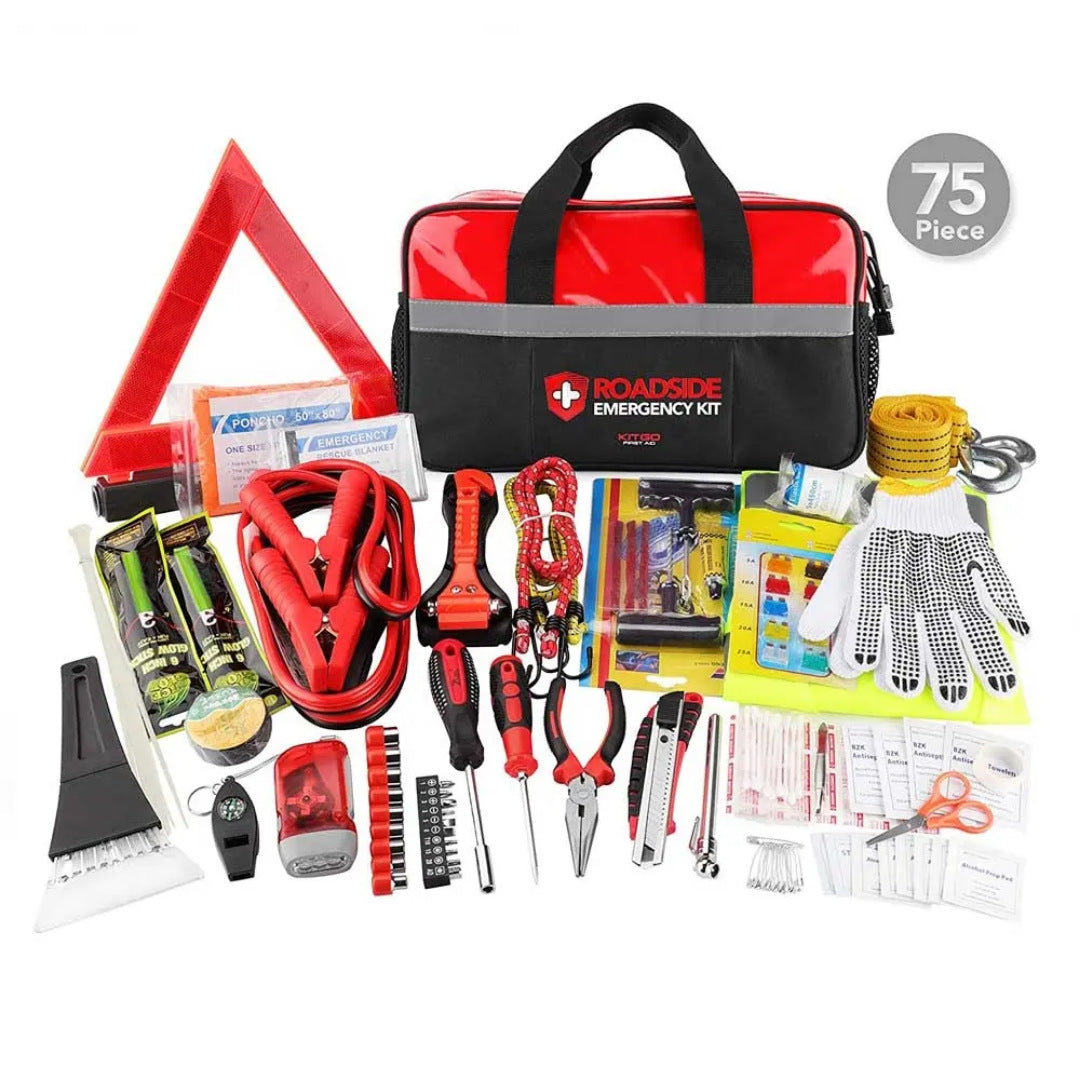 Car emergency kit, vehicle first-aid kit, self-driving equipment package, car safety kit, tool box