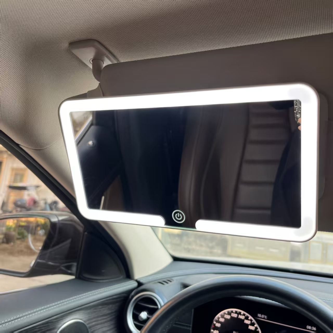 LED car vanity mirror