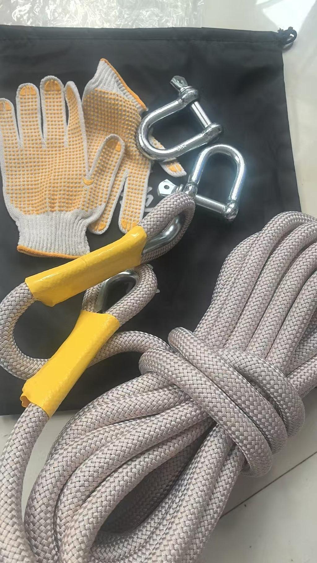 Car tow rope_Thickened and extra-large nylon car tow rope_Roadside assistance tow rope_