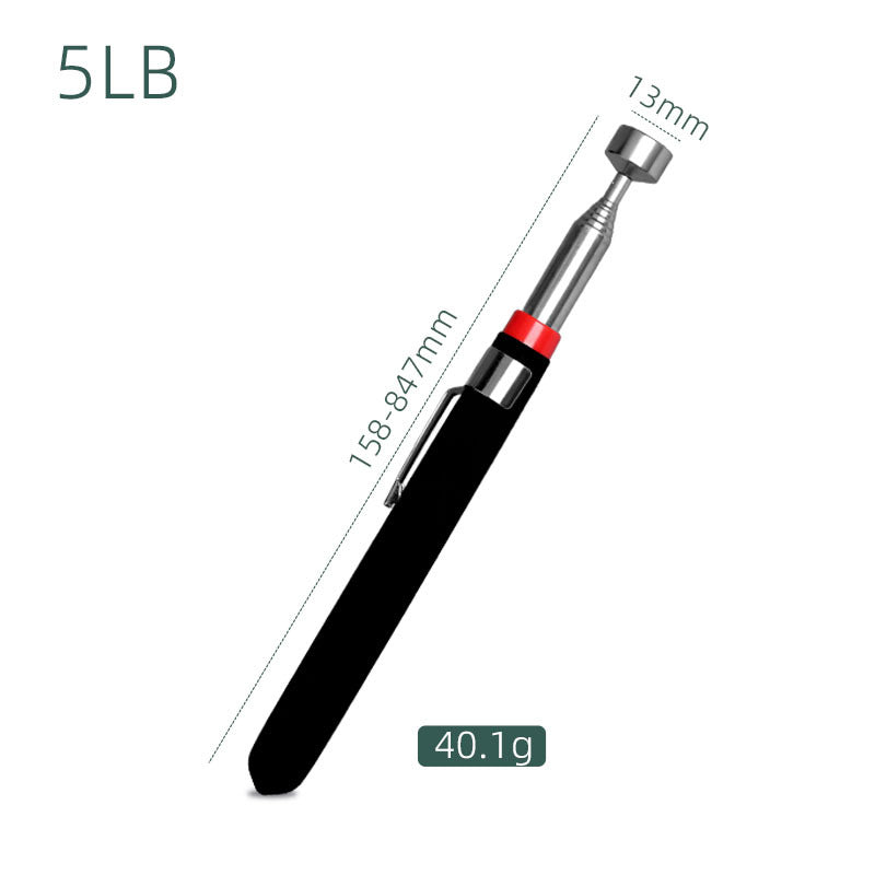 Magnetic pickup, magnetic attractor, telescopic extension rod, auto repair tools, square mirror, round mirror, flashlight head