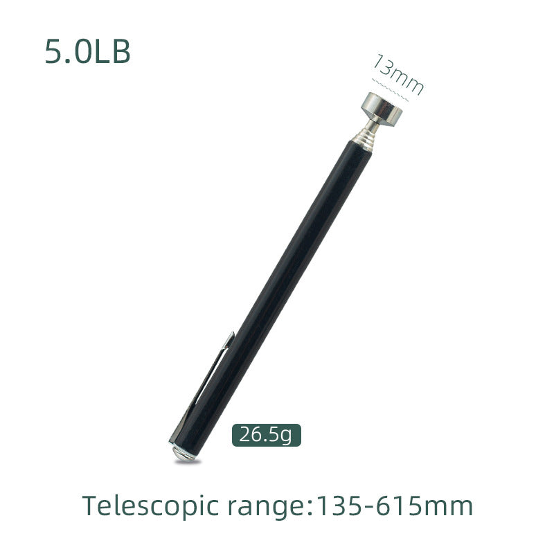 Magnetic pickup, magnetic attractor, telescopic extension rod, auto repair tools, square mirror, round mirror, flashlight head