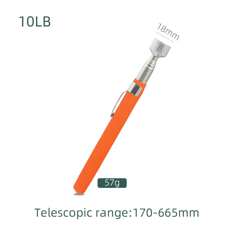 Magnetic pickup, magnetic attractor, telescopic extension rod, auto repair tools, square mirror, round mirror, flashlight head