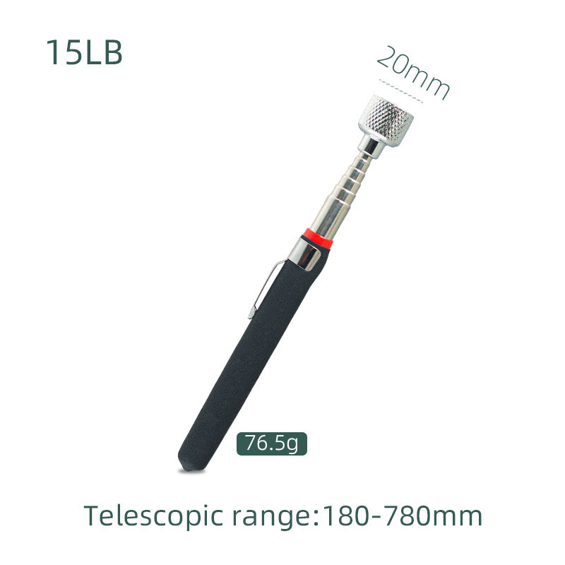 Magnetic pickup, magnetic attractor, telescopic extension rod, auto repair tools, square mirror, round mirror, flashlight head